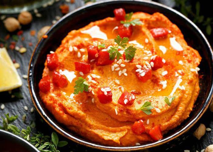 Rețeta zilei este: Hummus cu ardei copți-de post